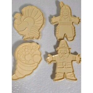 4 Hutzler Cookie Cutters Fall Thanksgiving Cornucopia Turkey Indian Pilgrim